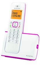 Alcatel Teléfono Inalámbrico G280, 1 Auricular, Altavoz, Blanco/Rosa 