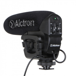 Alctron Micrófono Condensador para Cámara de Video, Alámbrico, Negro 