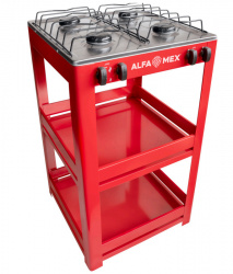 Alfa Parrilla de Gas 412, 4 Quemadores 