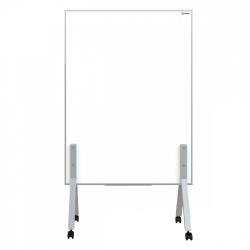 Alfra Pintarrón Móvil Doble Superficie Metálico, 150 x 110cm, Blanco 
