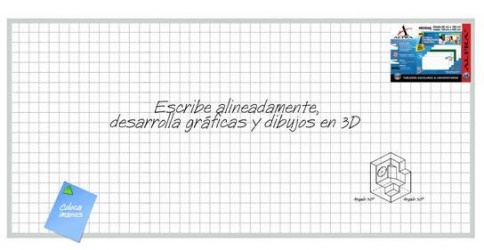 Alfra Pizarrón Cuadriculado Metálico, 90x120cm, Blanco 