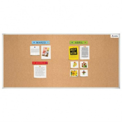 Alfra Tablero de Corcho, 120 x 240 cm, Marrón 
