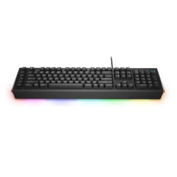 Teclado Gamer Alienware AW568 LED RGB, Teclado Mecánico, Cherry MX Brown, Alámbrico, Negro (Ingles) 