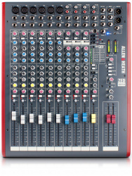Allen & Heath Mezcladora ZED-12FX, 9 Canales, XLR, Negro/Rojo 