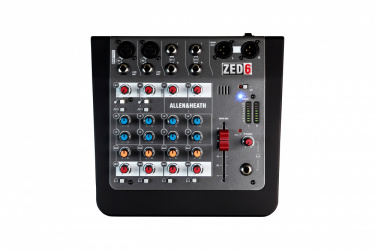 Allen & Heath Mezcladora Digital ZED-6, 6 Canales, XLR/6.3mm, 12W 