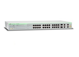 Switch Allied Telesis Gigabit Ethernet AT-FS750/28PS, 28 Puertos 10/100/1000Mbps + 2 Puertos SFP+, 8000 Entradas - Administrable 