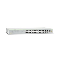 Switch Allied Telesis Fast Ethernet FS750, 24 Puertos 10/100TX (4x PoE+) + 2 Puertos 10/100/1000T + 2 Puertos SFP, 12.8 Gbit/s, 8000 Entradas - Administrable 