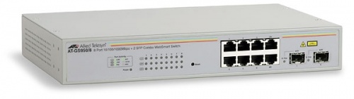 Switch Allied Telesis Gigabit Ethernet WebSmart, 8 Puertos 10/100/1000Mbps + 2 Puertos SFP, 4000 Entradas - Administrable 