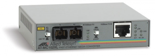 Allied Telesis Convertidor de Medios Gigabit Ethernet  RJ-45 a 100FX, 100Mbit/s 