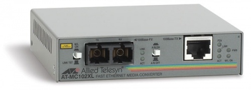 Allied Telesis Convertidor de Medios Fast Ethernet a Fibra Óptica SC Multimodo, 100Mbit/s, 2KM 