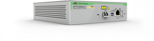 Allied Telesis Convertidor de Medios  Gigabit Ethernet PoE a Fibra Óptica LC Multimodo, 550 Metros 
