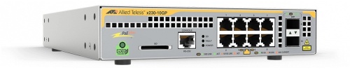 Switch Allied Telesis Gigabit Ethernet AT-X230-10GP-10, 8 Puertos 10/100/1000Mbps + 2 Puertos SFP, 20Gbit/s, 16.000 Entradas - Administrable 