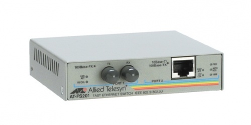 Allied Telesis Convertidor de Medios FS201-10, 100BASET - 100BASEF, 100 Mbit/s 