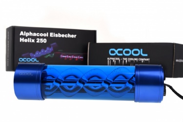 Alphacool Helix Deposito de Enfriamiento Líquido para CPU, Azul 