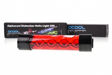 Alphacool Reserva Eisbecher Helix Light 250mm, Negro/Rojo 