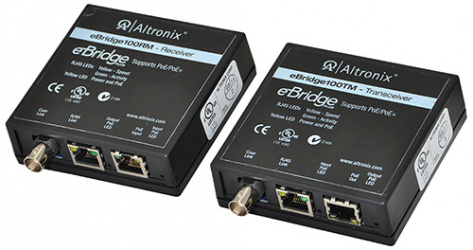 Altronix Kit Extensor de PoE EBRIDGE-100-RMT, 10/100 Mbit/s, 2x RJ-45 
