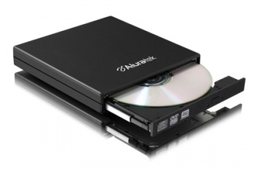 Aluratek AEOD100F Quemador de DVD, 8x/8x, 24x, USB, Externo, Negro 