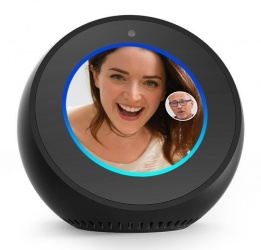 Amazon Echo Spot Asistente de Voz, Inalámbrico, WiFi, Bluetooth, Negro 