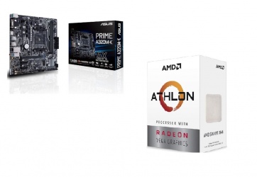 Procesador AMD Athlon 3000G con Gráficos Radeon Vega 3, S-AM4, 3.50GHz, Dual-Core, 4MB L3 Cache — incluye Tarjeta Madre ASUS Micro ATX A320M-K 