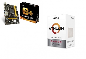Procesador AMD Athlon 3000G con Gráficos Radeon Vega 3, S-AM4, 3.50GHz, Dual-Core, 4MB L3 Cache — incluye Tarjeta Madre Biostar Micro ATX B450MH 