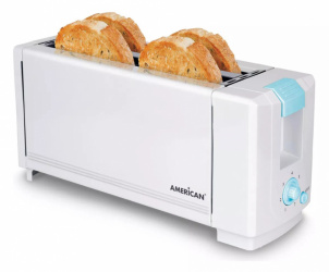 American Tostadora 5864, 4 Rebanas, 1200W, Blanco 