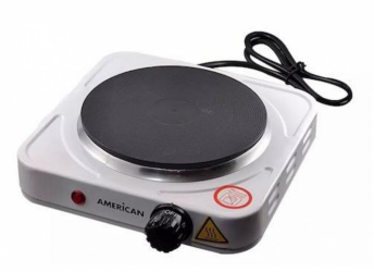 American Parrilla Eléctrica 6186, 1 Quemador, Blanco 