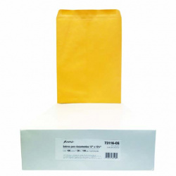 Ampad Sobre Kraft Engomado 73116-CG, Paquete de 100 Piezas, Tamaño Ministro, Color Amarillo 