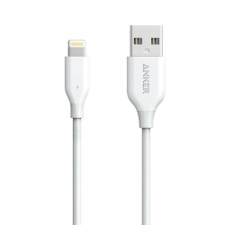 Anker Cable PowerLine USB Macho - Lightning Macho, 90cm, Blanco 