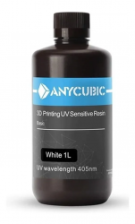 Anycubic Resina para Impresora 3D Standard, UV, 1kg, Blanco 