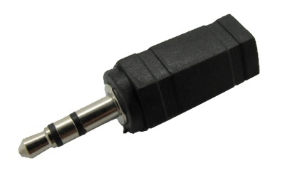 AOC Adaptador de Audio 3.5 mm Macho - 2.5mm Hembra, Negro 