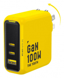Aohi Cargador de Pared The Youth, 100W, 20V, 1 x USB-A 2 x USB-C 