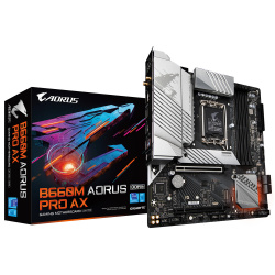 Tarjeta Madre AORUS Micro-ATX B660M AORUS PRO AX, S-1700, Intel B660 Express, HDMI, 128GB DDR5 para Intel 