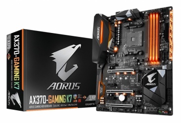 Tarjeta Madre AORUS ATX GA-AX370-GAMING K7, S-AM4, AMD X370, HDMI, 64GB DDR4 para AMD ― Requiere Actualización de BIOS para la Serie Ryzen 3000 