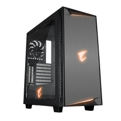 Gabinete AORUS AC300W con Ventana LED RGB, Midi-Tower, ATX/Micro-ATX/Mini-ATX, USB 3.0, sin Fuente, Negro 
