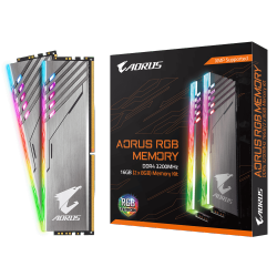 Memoria RAM AORUS RGB DDR4, 3200MHz, 16GB (2 x 8GB), CL16, XMP 