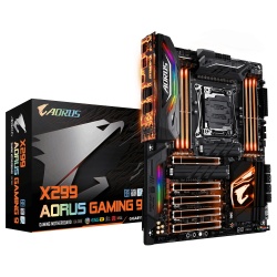 Tarjeta Madre AORUS ATX X299 AORUS Gaming 9, S-2066, Intel X299, 128GB DDR4 para Intel 