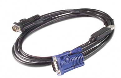 APC Cable KVM AP5253, USB-A - VGA, 1.8 Metros, Negro 