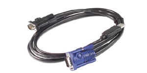 APC Cable Switch KVM AP5257, USB+VGA, 3.66 Metros 