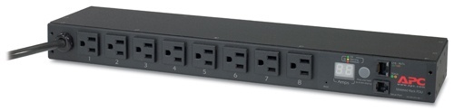 APC PDU para Montaje en Rack AP7800, Metered, 1U, 15A, 100/120V, (8) 5-15 