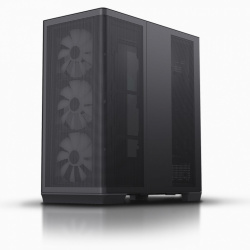 Gabinete APNX C1 con Ventana, Midi-Tower, ATX/Micro-ATX/Mini-ITX, USB 3.0, sin Fuente, 4 Ventiladores ARGB Incluidos, Negro 