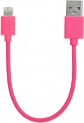 Apple Cable USB A Macho - Apple 30-p Macho, 15cm, Rosa, para iPod/iPhone/iPad 