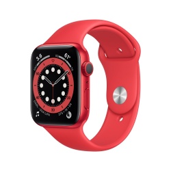 Apple Watch Series 6 GPS, Caja de Aluminio Color Rojo de 40mm, Correa Deportiva Roja 
