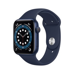 Apple Watch Series 6 GPS, Caja de Aluminio Color Azul de 44mm, Correa Deportiva Azul 