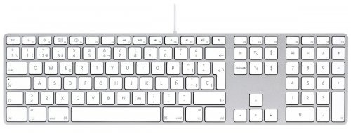 Apple Teclado Extendido MB110, USB 2.0, Blanco (Español) 