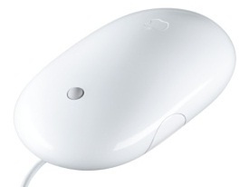 Apple Mouse Óptico, USB, Blanco 