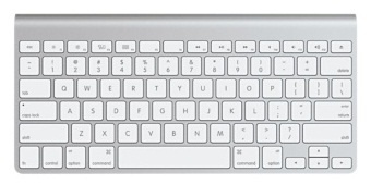 Apple Teclado MC184LL, Bluetooth, Gris/Blanco (Inglés) 