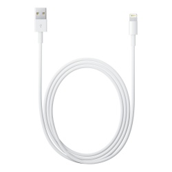 Apple Cable de Carga Lightning Macho - USB A 2.0 Macho, 2 Metros, Blanco, para iPod/iPhone/iPad 