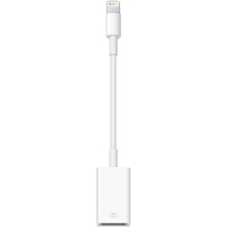 Apple Adaptador Lightning Macho - USB 2.0 Hembra, Blanco, para iPod/iPhone/iPad 