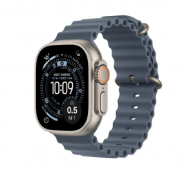 Apple Watch Ultra 3 GPS + Cellular, Caja de 49 mm Titanio Color Natural, Correa Deportiva Color Azul 