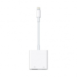 Apple Adaptador Lightning Macho - USB 3.0 Hembra, 7cm, Blanco, para iPod/iPhone/iPad 